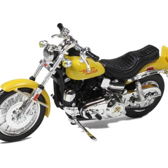1977 Harley Davidson FXS Low Rider Yellow Series 38 Maisto 1:18 Scale Model - Picture 6 of 9
